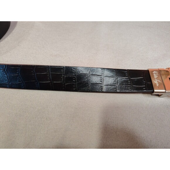 Men's Walter Hagen Reversible Leather Belt Black Large 38-40 - Picture 2 of 5